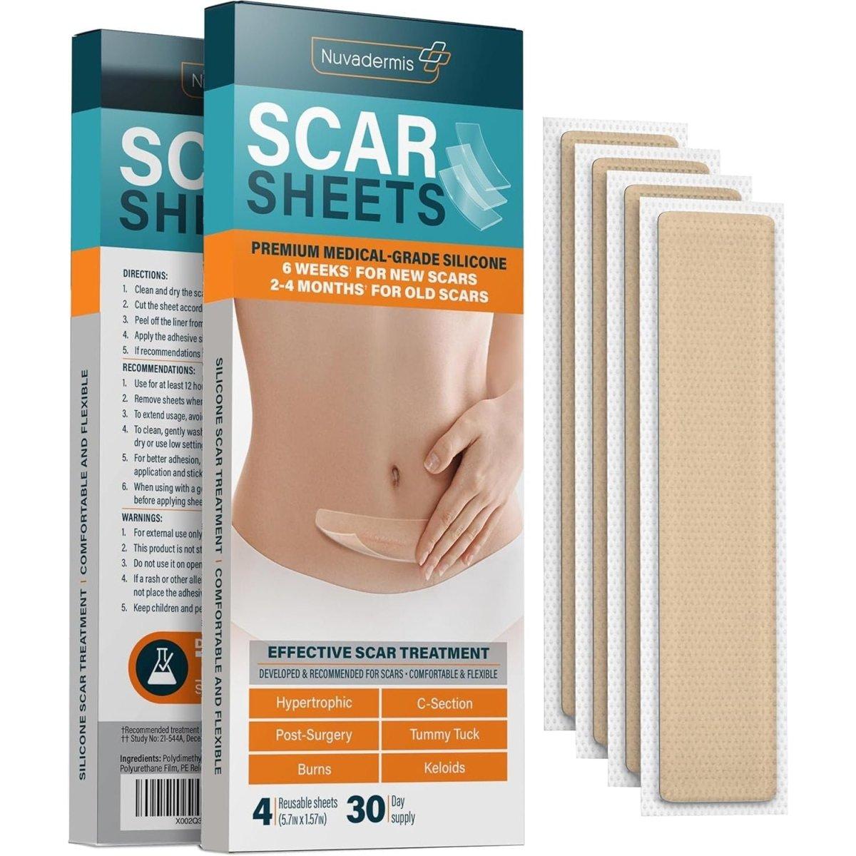 Silicone Scar Healing Pads - 4 Piece Set - Mycosmeticslondon