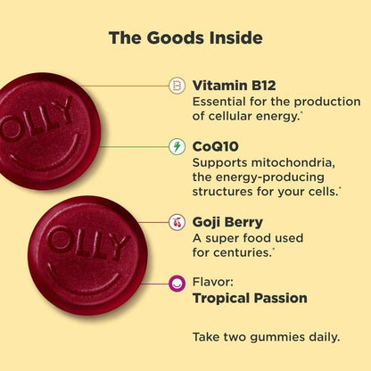 Natural Energy Gummies with B12 and CoQ10, 60 Count