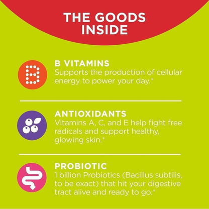 Delicious Probiotic Vitamin Gummies for Adults, 1 Billion CFU