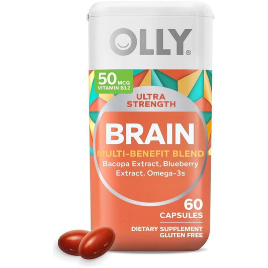Brain Health Softgels, 30 Day Mental Focus Supplement - Mycosmeticslondon