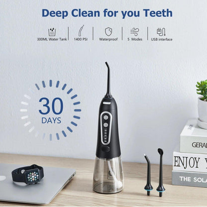 Compact Rechargeable Oral Flosser for Deep Dental Care