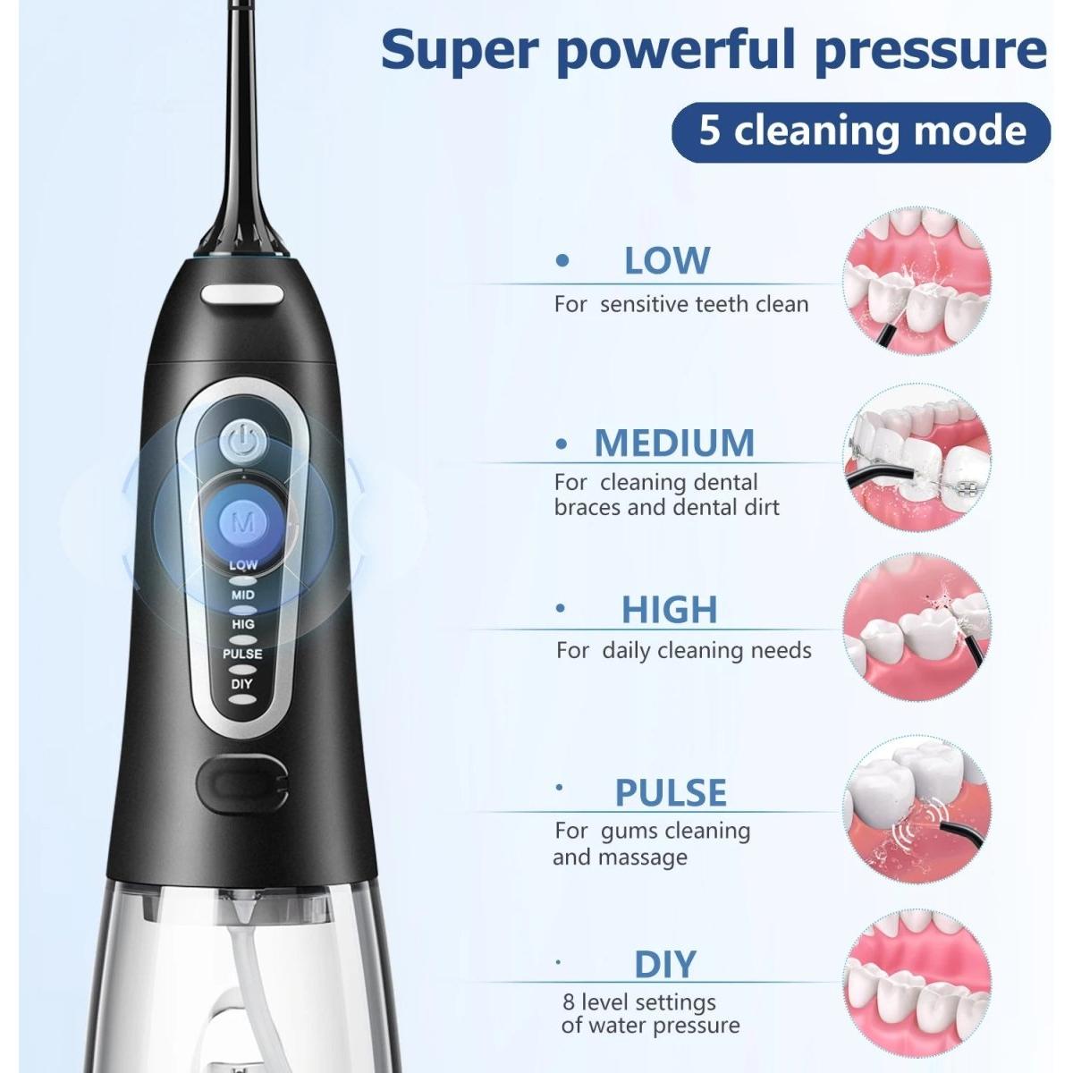 Compact Rechargeable Oral Flosser for Deep Dental Care