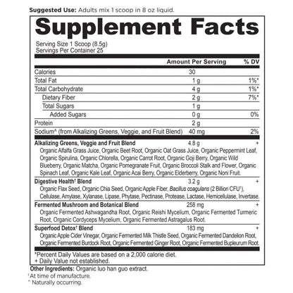 Natural Greens Supplement for Daily Energy & Wellness