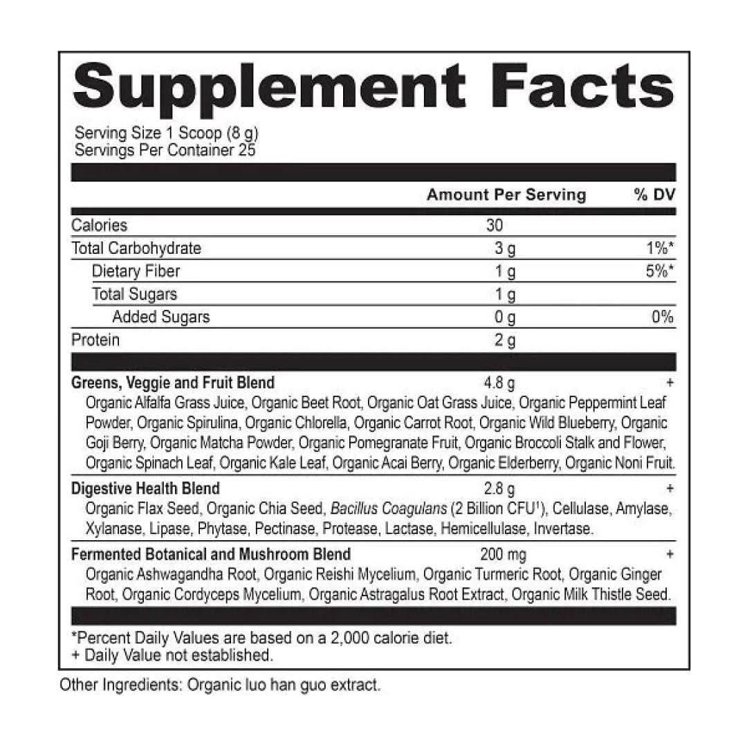 Natural Organic Greens Supplement - Daily Health Boost