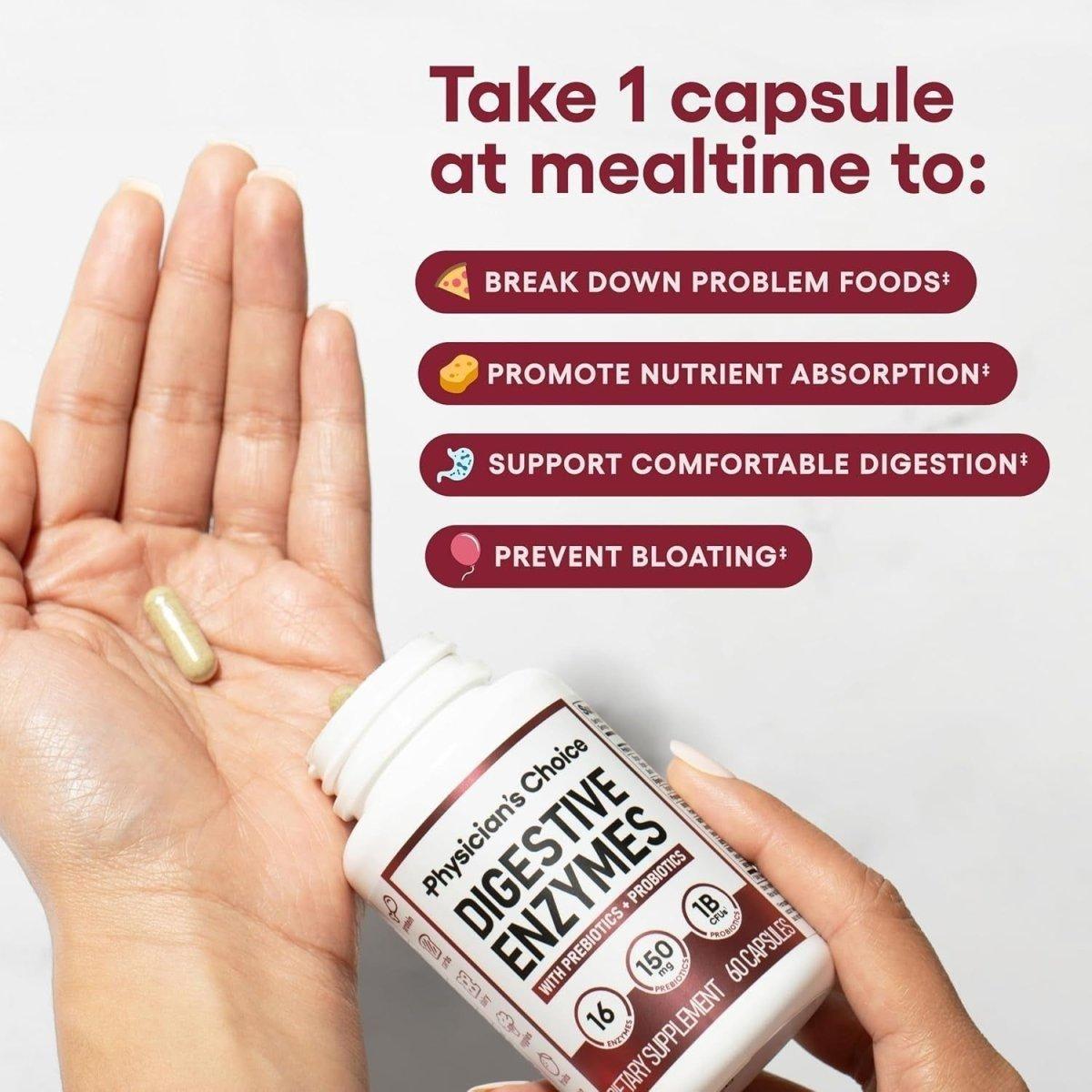 Advanced Digestive Enzymes 180ct | Fast Digestion Relief