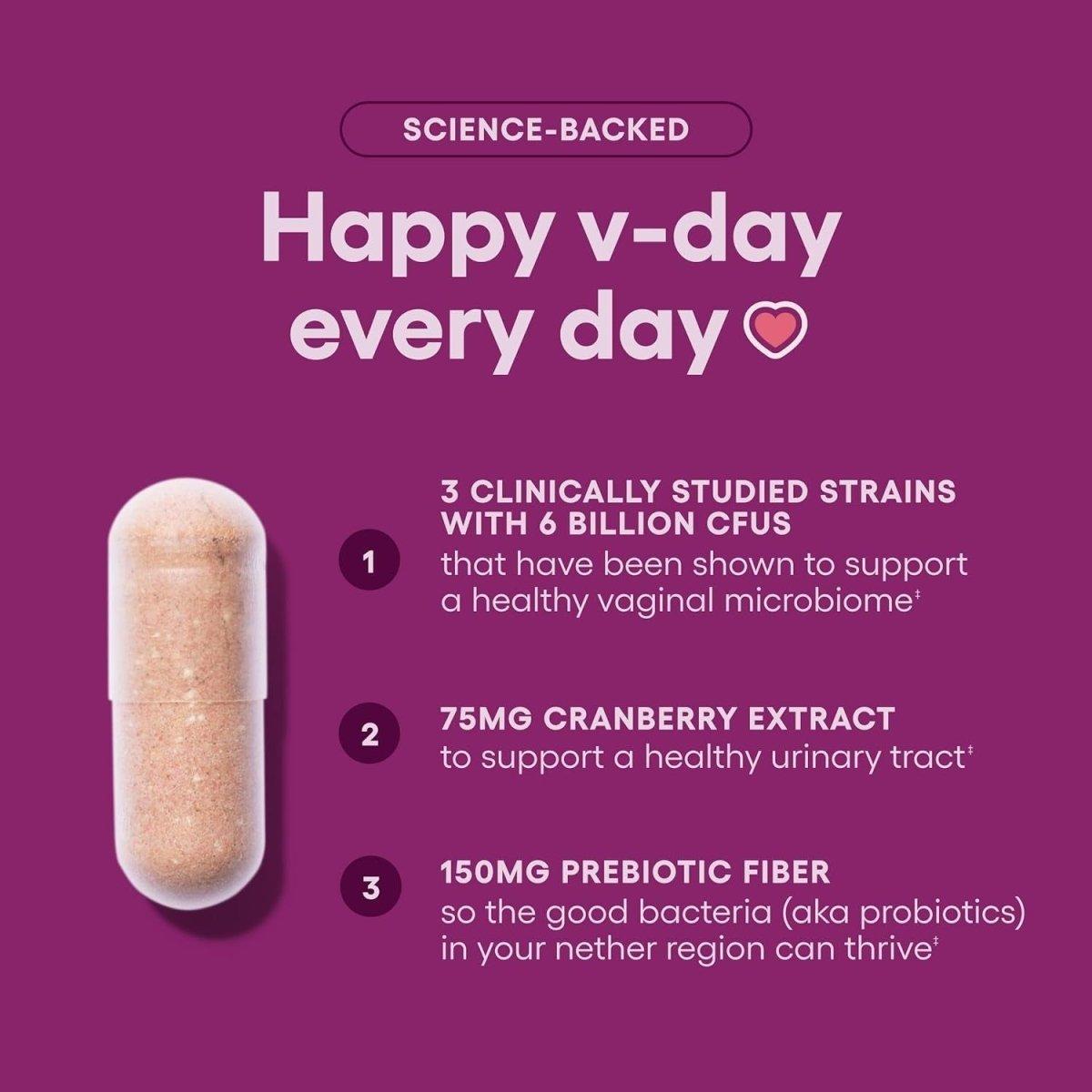 Natural Vaginal Health Probiotic Supplement Tablets