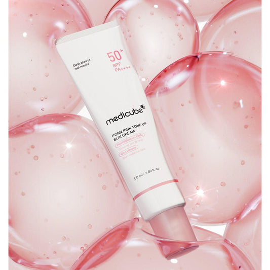 Natural Pink Sunscreen Cream 50ml | UV Protection & Brightening - Mycosmeticslondon