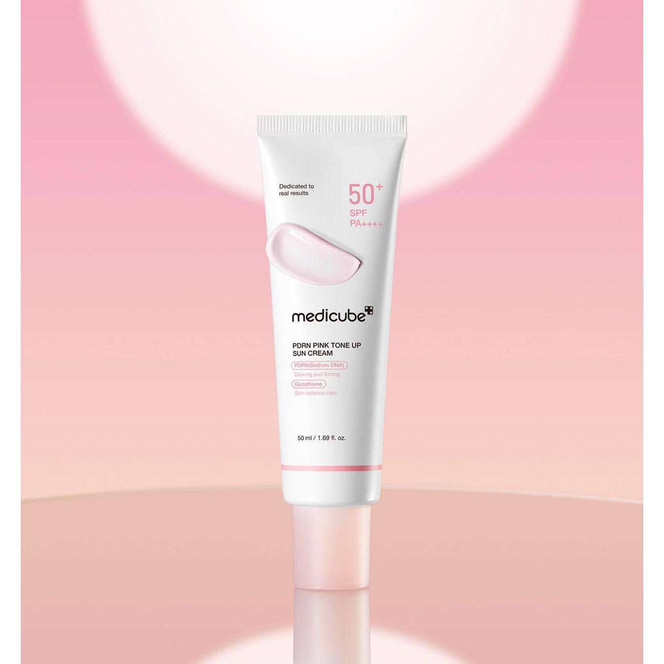 Natural Pink Sunscreen Cream 50ml | UV Protection & Brightening