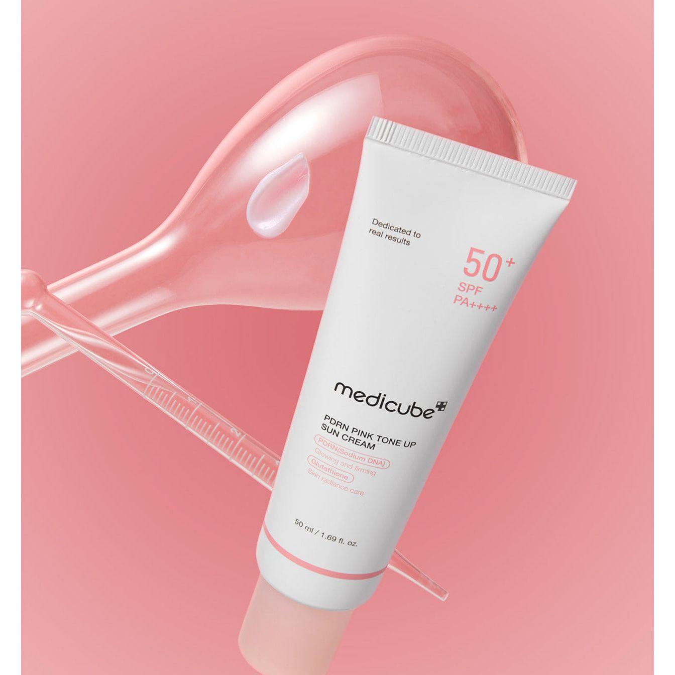 Natural Pink Sunscreen Cream 50ml | UV Protection & Brightening