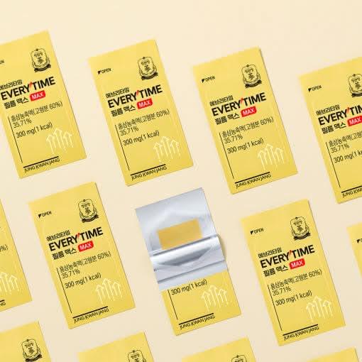 Korean Red Ginseng Energy Boost Film - 300mg x 45 Sheets