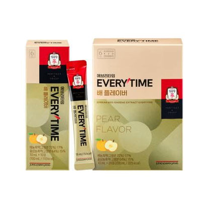 Korean Red Ginseng Energy Boosters, Pear Flavor, 10ml x 20