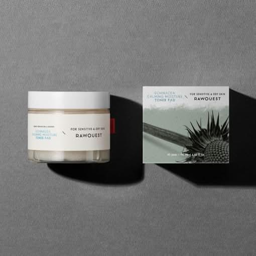 Gentle Echinacea Facial Toner Pads - 60 Soft Sheets - Mycosmeticslondon