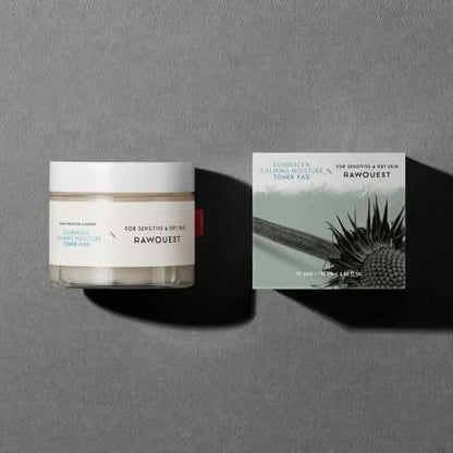 Gentle Echinacea Facial Toner Pads - 60 Soft Sheets - Mycosmeticslondon