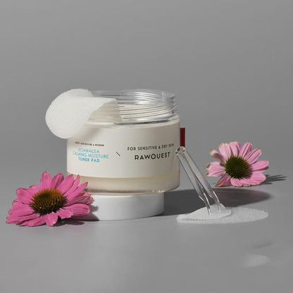 Gentle Echinacea Facial Toner Pads - 60 Soft Sheets