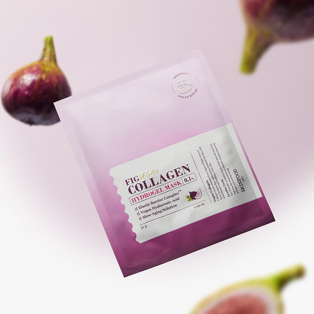 Natural Fig Collagen Face Mask - 5 Pack, Brightening Sheets