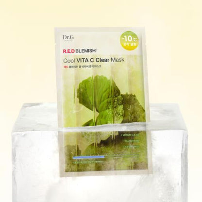 Cooling Red Spot Clear Face Mask - 10 Pack
