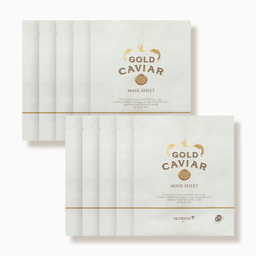 Anti Aging Face Mask Sheets with Gold and Caviar - Mycosmeticslondon