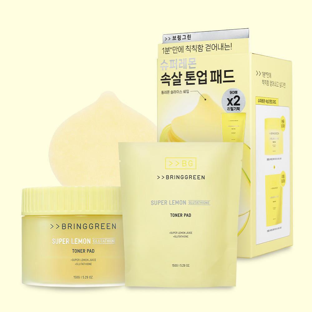 Natural Lemon Toner Pads Set with Refill - Mycosmeticslondon