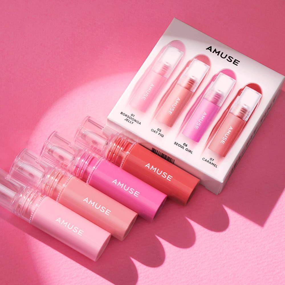 Mini Lip Gloss Tint Set - 4 Pack Moisturizing Lip Color