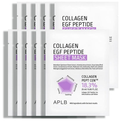 Nourishing Collagen Face Mask - 10 Pack, Anti-Aging Skin Care