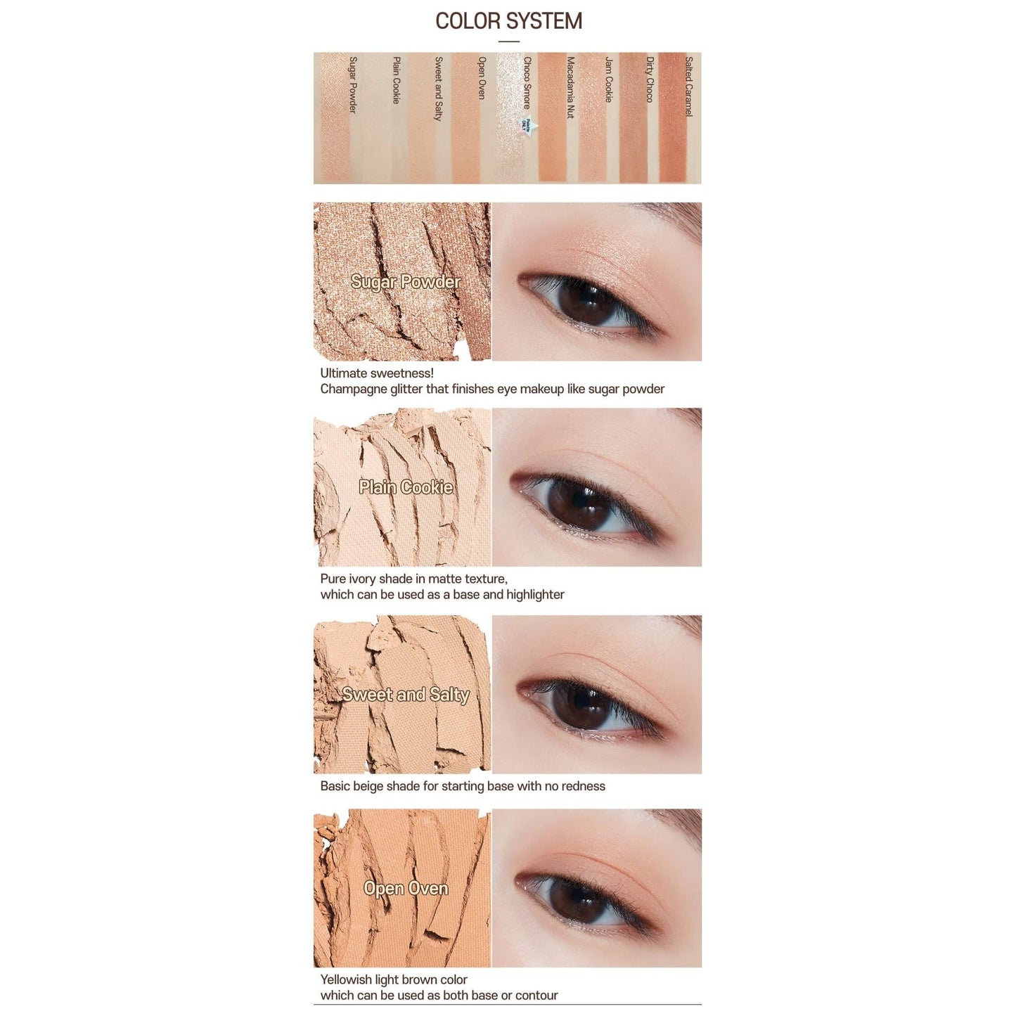 Warm Neutral Eyeshadow Palette with Shimmer Shades