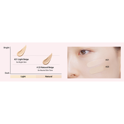 Moisturizing Foundation Cushion SPF50 Set Light Beige 15g