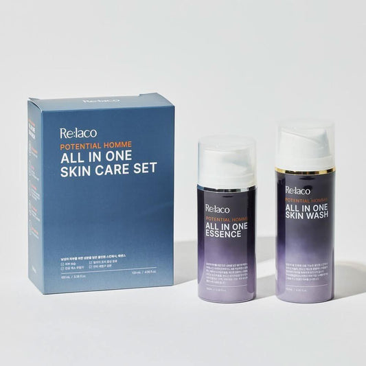 Natural Men's Skincare Set - Moisturizing Essence & Face Wash - Mycosmeticslondon