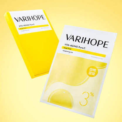 Vita C Face Mask Pack - Brightening Anti Aging Sheets