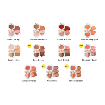 Natural Vegan Makeup Palette for Eyes, Cheeks & Lips