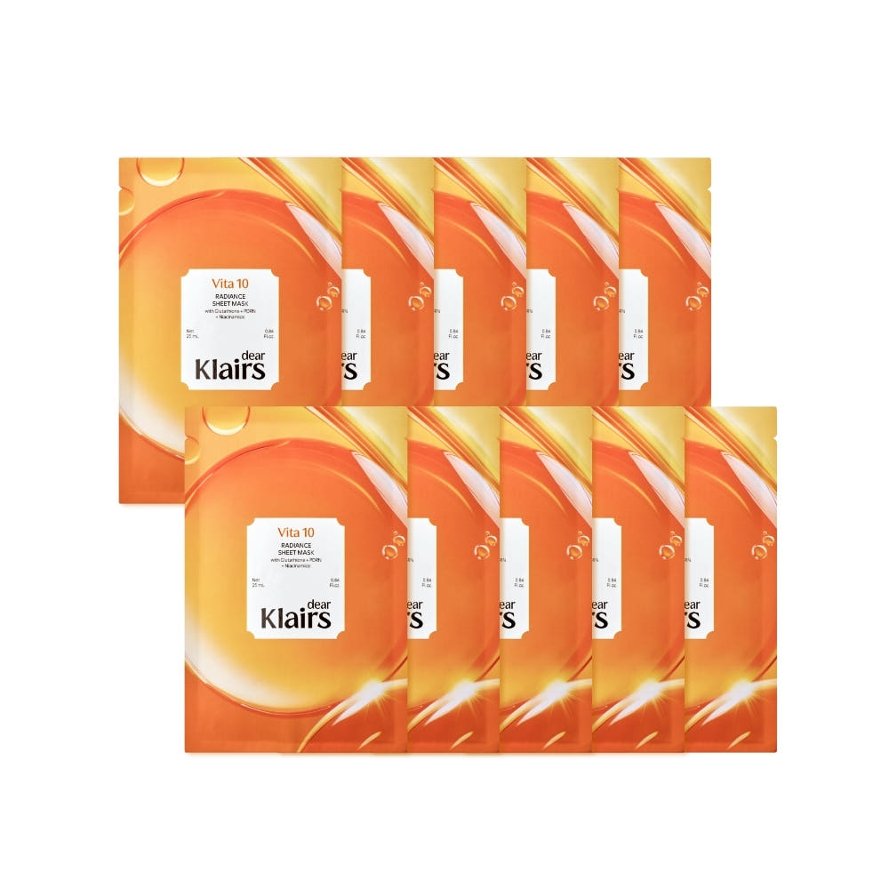 Glowing Skin Face Mask Set - 10 Pack Hydrating Sheet Masks