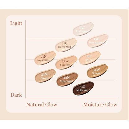 Natural Skin Glow Foundation Cushion Mini 8 Shades