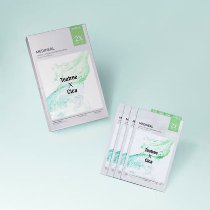 Soothing Tea Tree Face Mask Sheets Calming Skin Care - Mycosmeticslondon