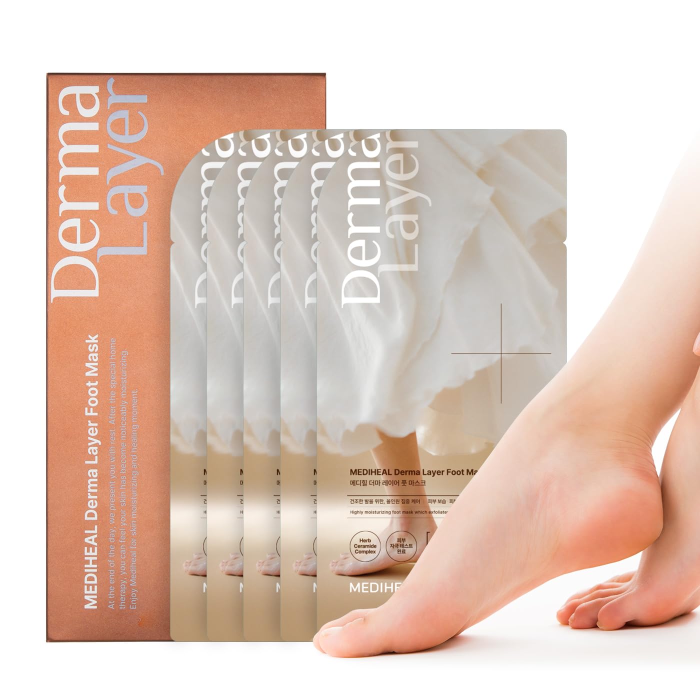 Moisturizing Foot Mask Set 5 Pack - Soft Feet Care - Mycosmeticslondon