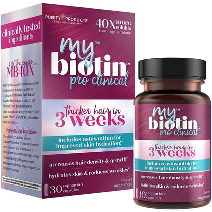 Premium Biotin Vitamin Supplement - 30 Capsules - Mycosmeticslondon