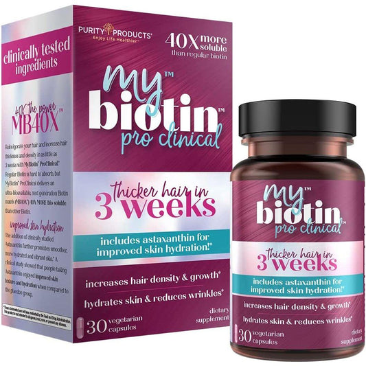 Premium Biotin Vitamin Supplement - 30 Capsules - Mycosmeticslondon