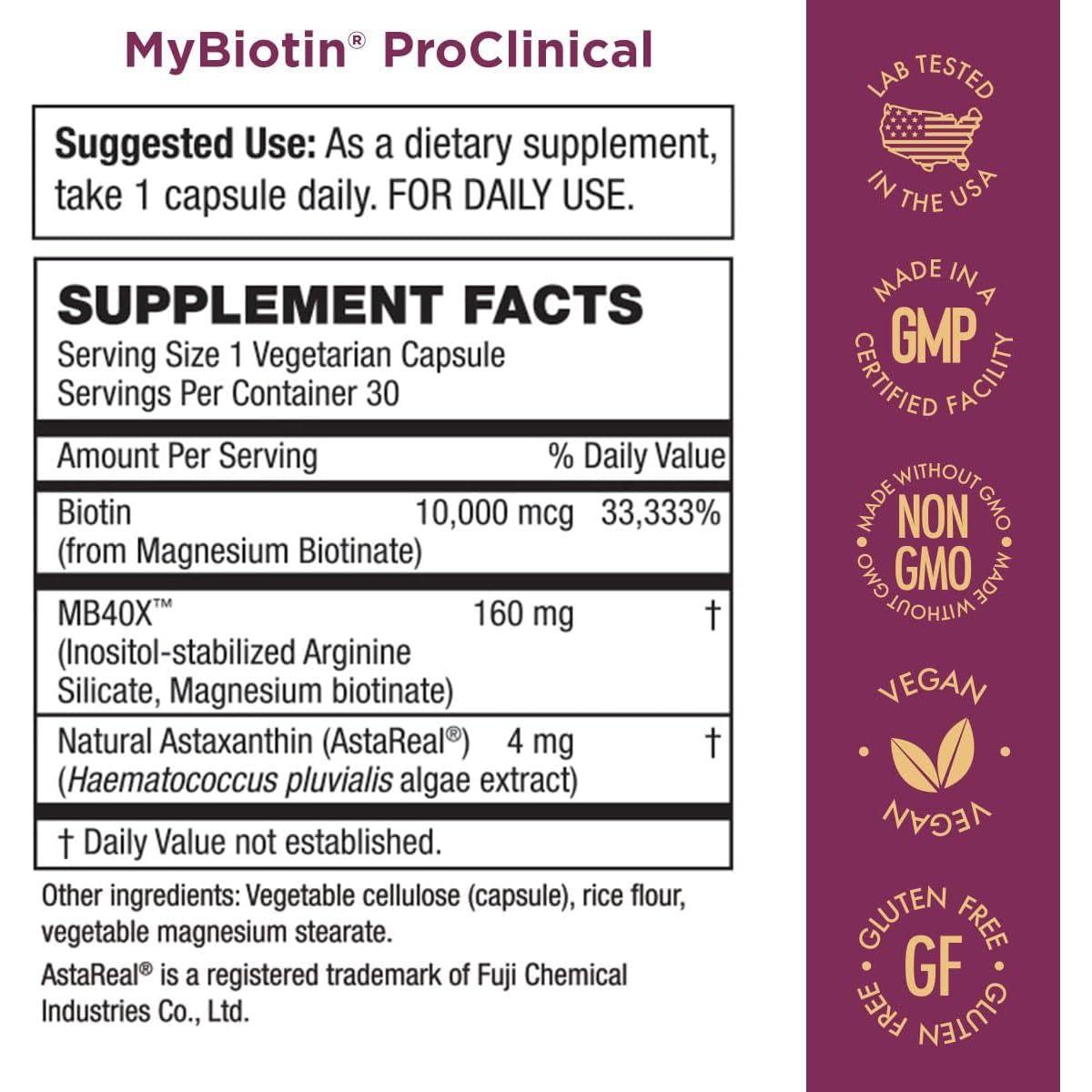 Premium Biotin Vitamin Supplement - 30 Capsules