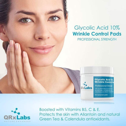 Exfoliating Glycolic Acid 10% Skin Pads - 50 Count