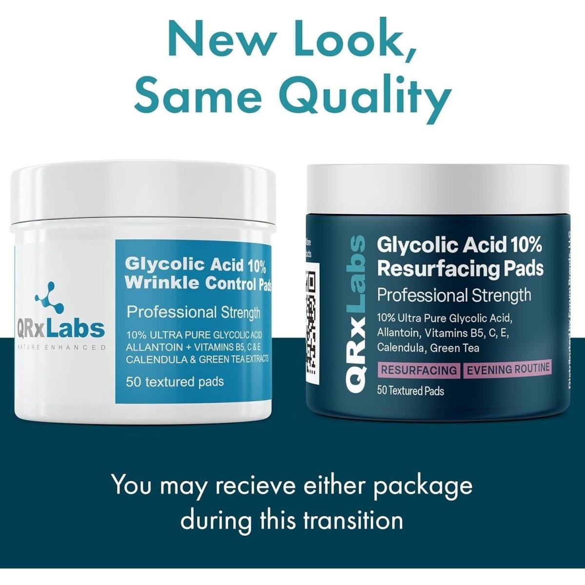 Exfoliating Glycolic Acid 10% Skin Pads - 50 Count