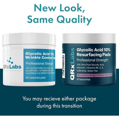 Exfoliating Glycolic Acid 10% Skin Pads - 50 Count