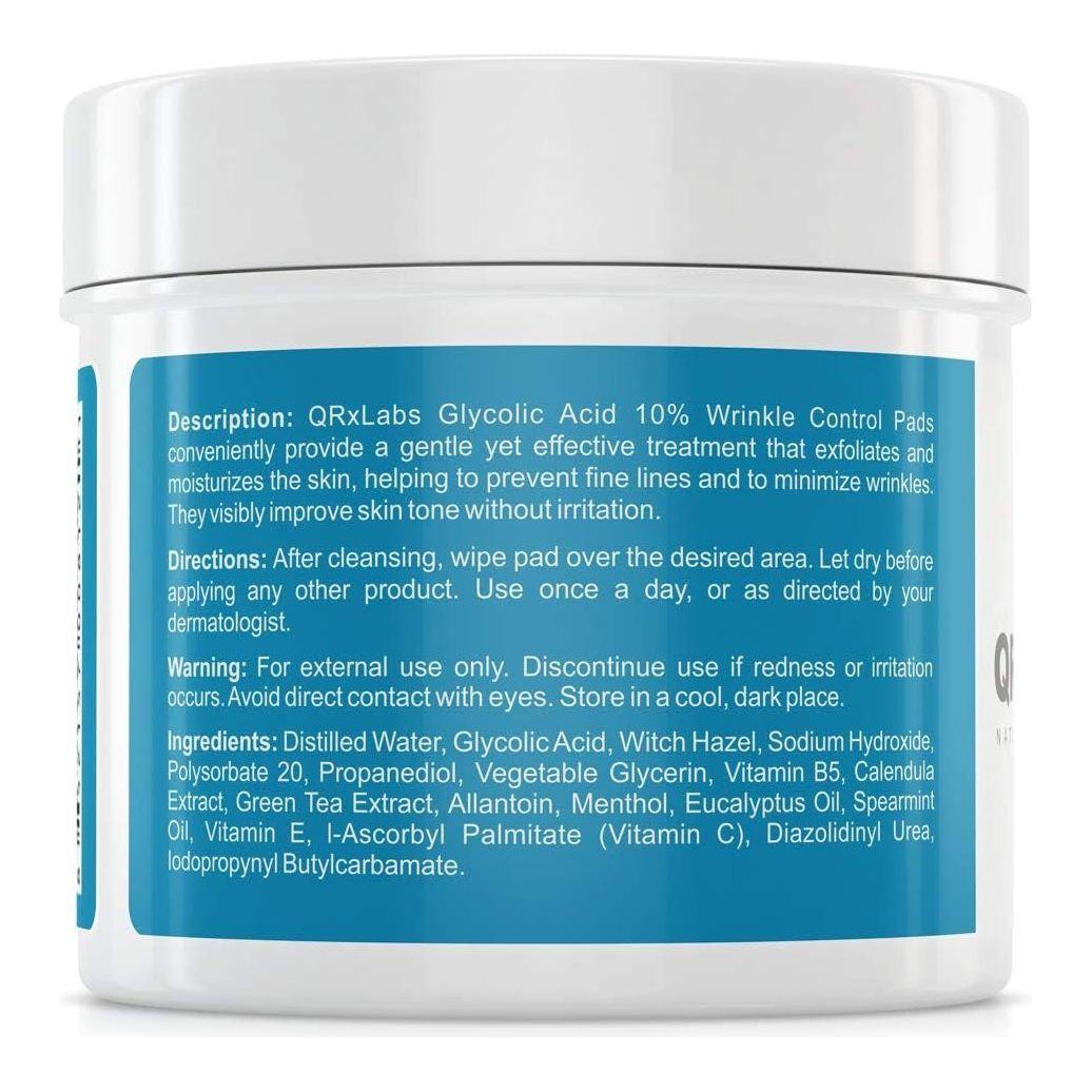Exfoliating Glycolic Acid 10% Skin Pads - 50 Count