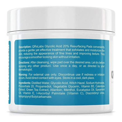 Exfoliating Glycolic Acid Skin Pads 20% Strength