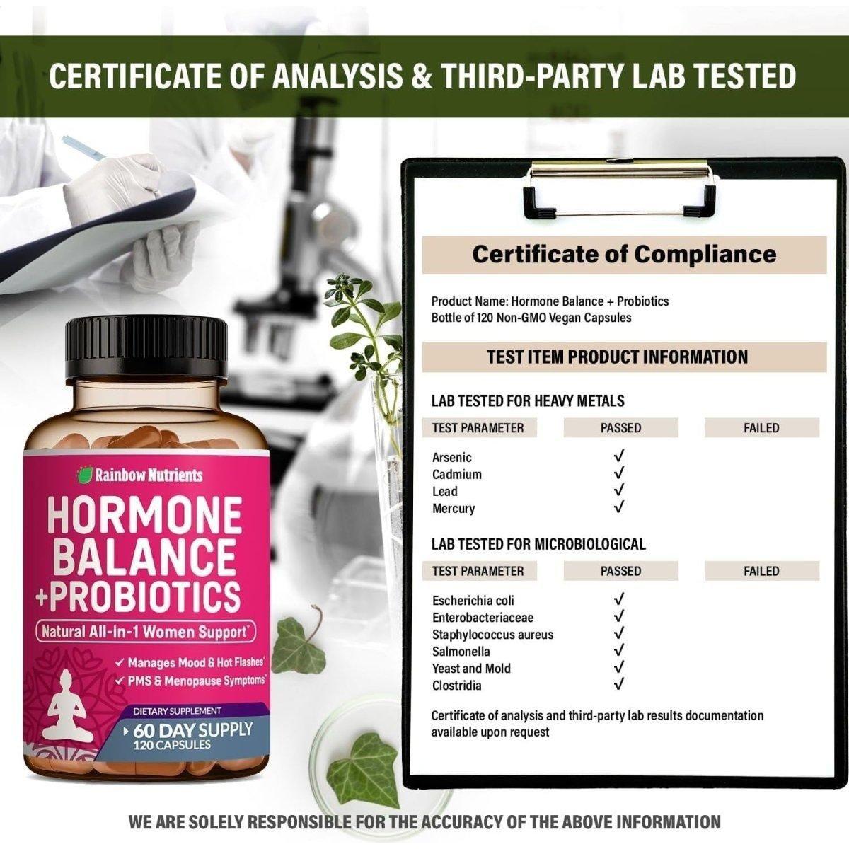 Women's Health Supplement with Probiotics & Hormone Support