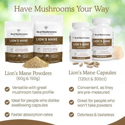 Natural Lion's Mane Brain Health Capsules 300ct