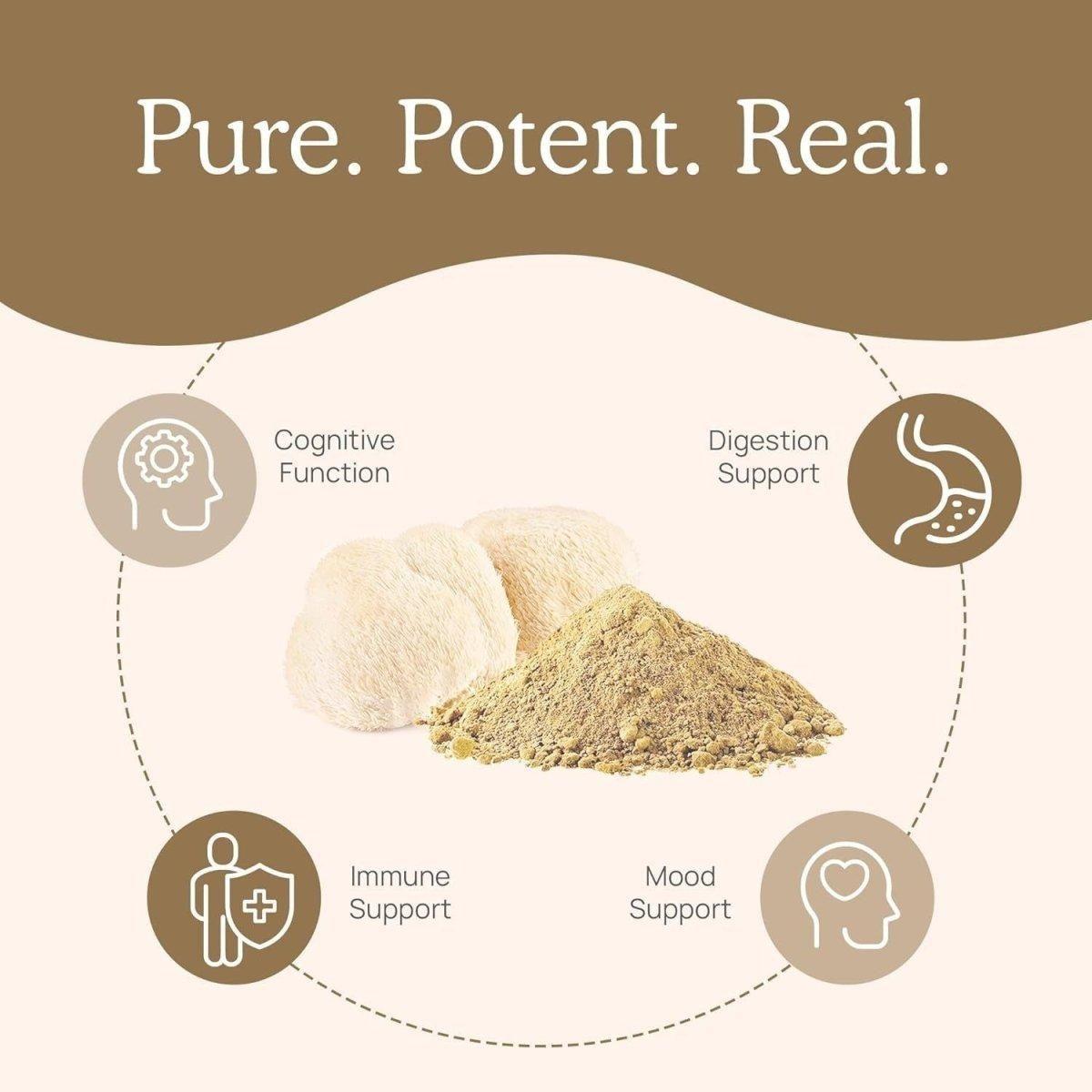 Natural Lion's Mane Brain Health Capsules 300ct