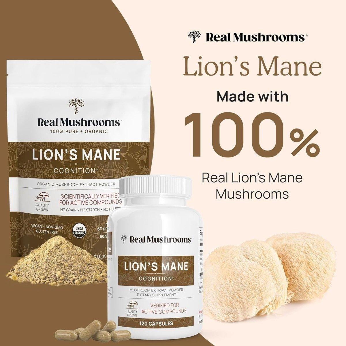 Natural Lion's Mane Brain Health Capsules 300ct