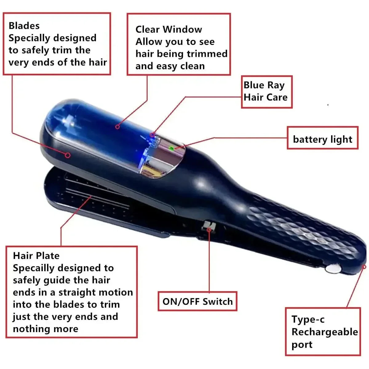 Wireless Hair Split End Cutting Tool