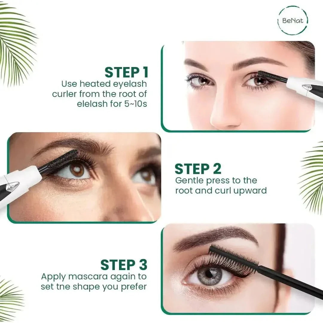 Easy to Use Electric Lash Curler - Fast Heated Eyelash Lift