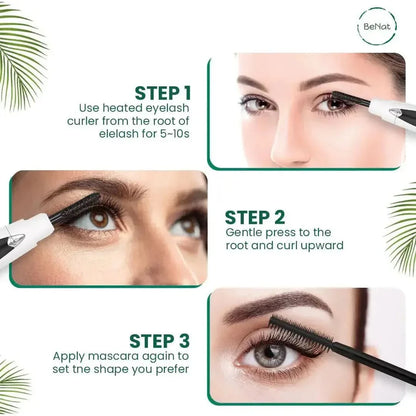 Easy to Use Electric Lash Curler - Fast Heated Eyelash Lift