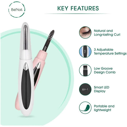 Easy to Use Electric Lash Curler - Fast Heated Eyelash Lift