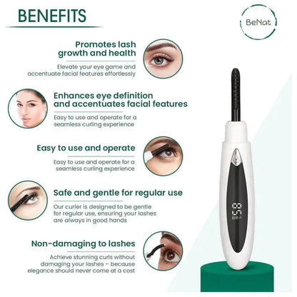 Easy to Use Electric Lash Curler - Fast Heated Eyelash Lift